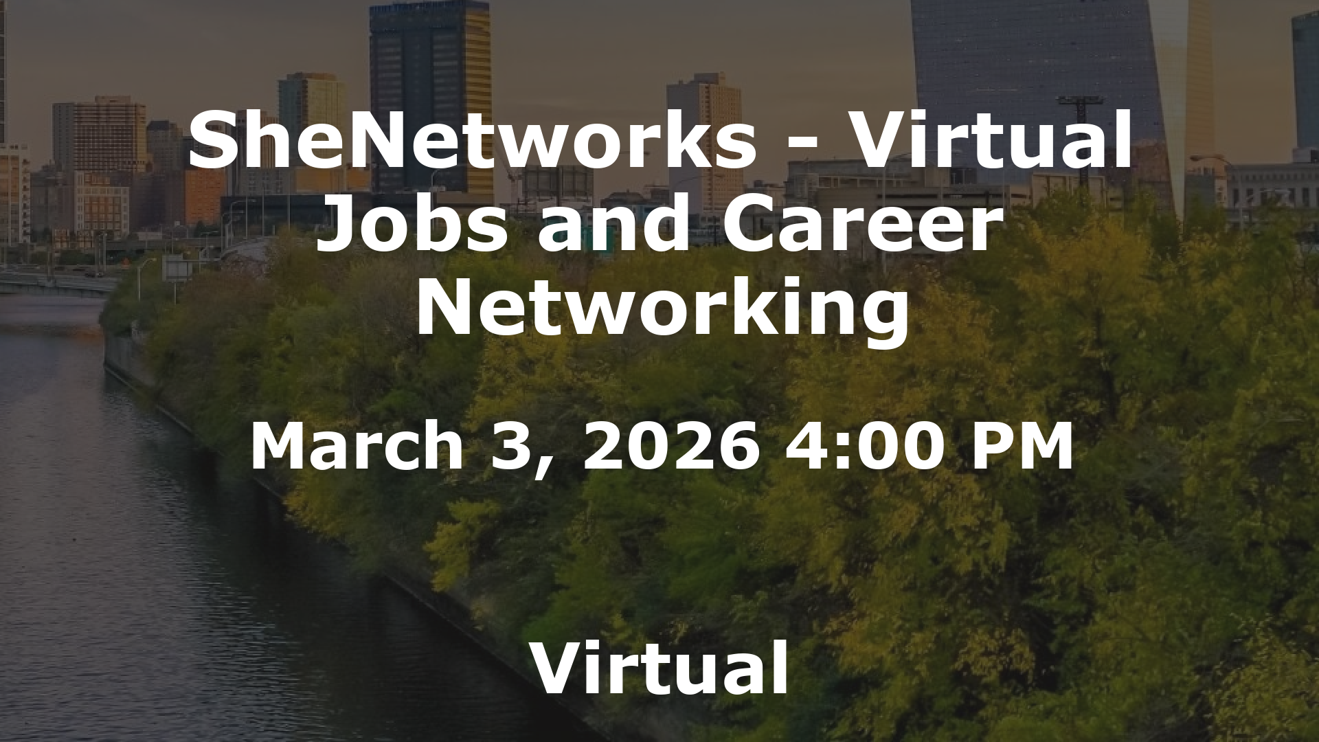 SheNetworks - Virtual Jobs and Career Networking event image